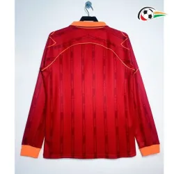 Camisa Retrô Titular AS Roma 1999/00 Vermelho Manga Longa