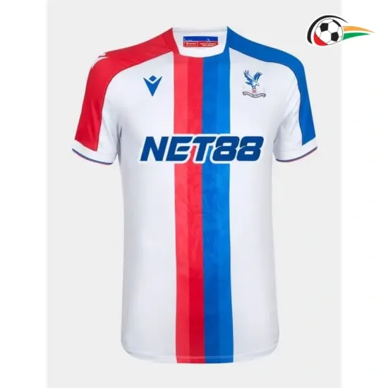 Camisa Reserva Crystal Palace FC 2025/2026 Branco/Azul/Vermelho