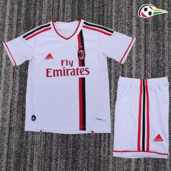 Camisa Retrô Reserva Infantil AC Milan 2011/12 Branco
