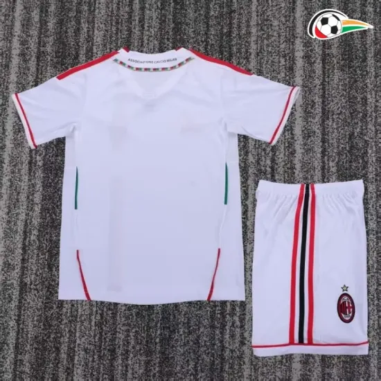 Camisa Retrô Reserva Infantil AC Milan 2011/12 Branco