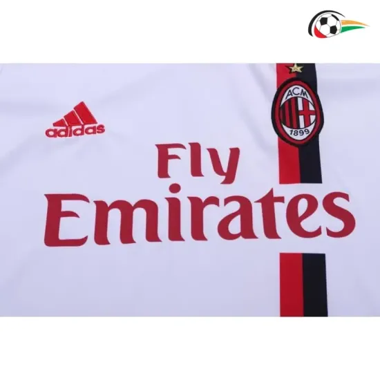 Camisa Retrô Reserva Infantil AC Milan 2011/12 Branco