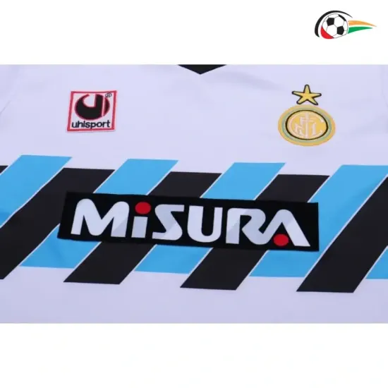 Camisa Retrô Reserva Infantil Inter de Milan 1990/91 Branco
