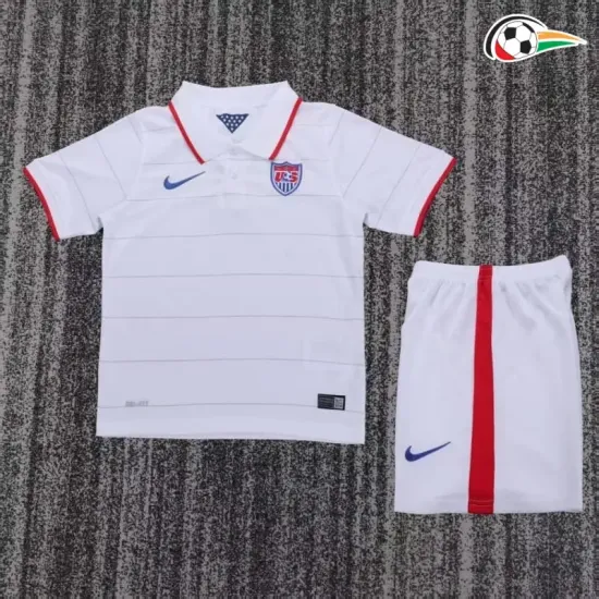 Camisa Retrô Titular Infantil EE.UU. 2014 Branco