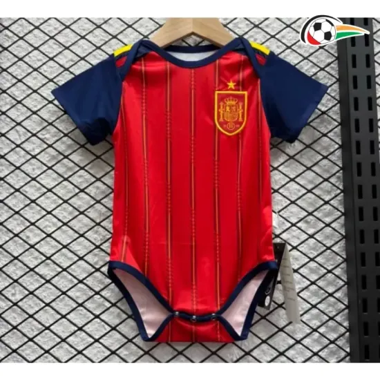 Camisa Titular España 2026 Vermelho/Azul Baby