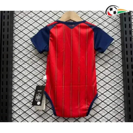 Camisa Titular España 2026 Vermelho/Azul Baby