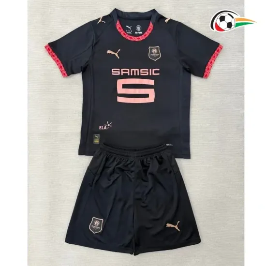 Camisa Alternativa Infantil Stade Rennais 2025/2026 Preto