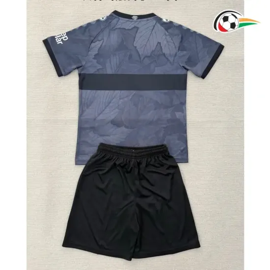 Camisa Alternativa Infantil VfB Stuttgart 2025/2026 Cinza/Preto