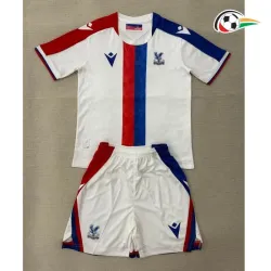 Camisa Reserva Infantil Crystal Palace FC 2025/2026 Branco/Azul/Vermelho