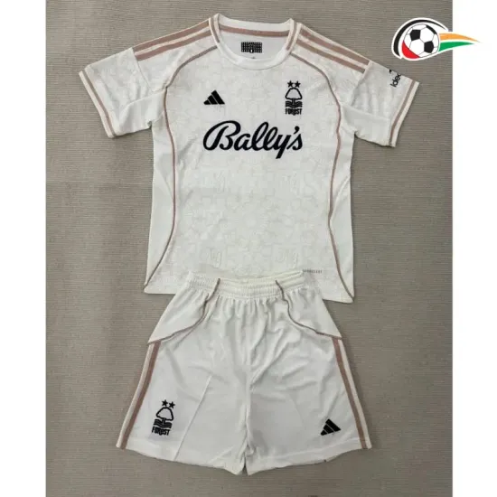 Camisa Reserva Infantil Nottingham Forest 2025/2026 Branco