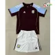 Camisa Titular Infantil Aston Villa 2025/2026 Vermelho Escuro