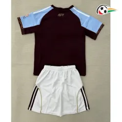 Camisa Titular Infantil Aston Villa 2025/2026 Vermelho Escuro
