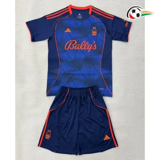 Camisa Alternativa Infantil Nottingham Forest 2025/2026 Azul Marinho