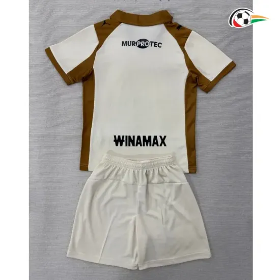 Camisa Alternativa Infantil RC Lens 2025/2026 Branco/Marrom