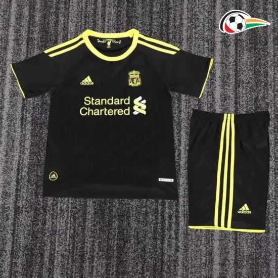 Camisa Retrô Alternativa Infantil Liverpool 2010/11 Preto