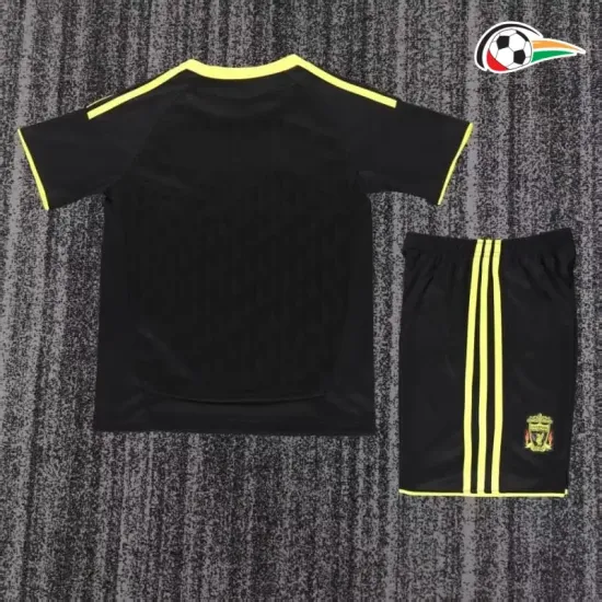 Camisa Retrô Alternativa Infantil Liverpool 2010/11 Preto