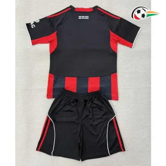 Camisa Titular Infantil Eintracht Fráncfort 2025/2026 Vermelho/Preto