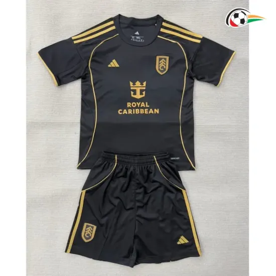 Camisa Alternativa Infantil Fulham F.C. 2025/2026 Preto