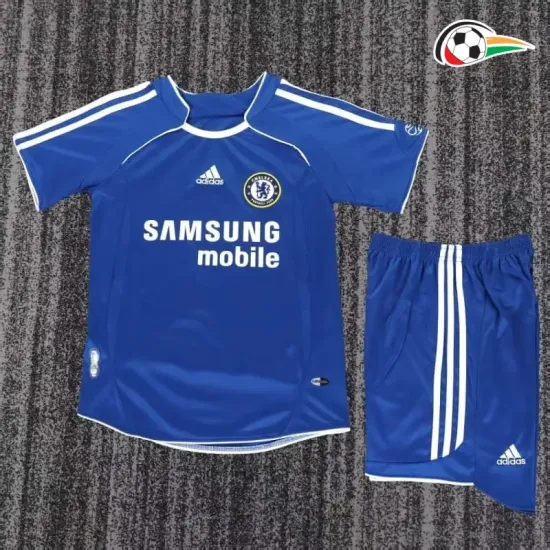Camisa Retrô Titular Infantil Chelsea 2006/07 Azul