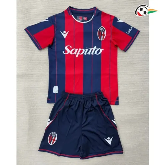 Camisa Titular Infantil Bologna 2025/2026 Vermelho/Azul