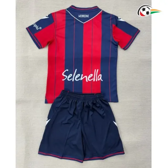 Camisa Titular Infantil Bologna 2025/2026 Vermelho/Azul