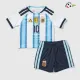 Camisa Titular Infantil Messi 10 Argentina 2026 Azul/Branco