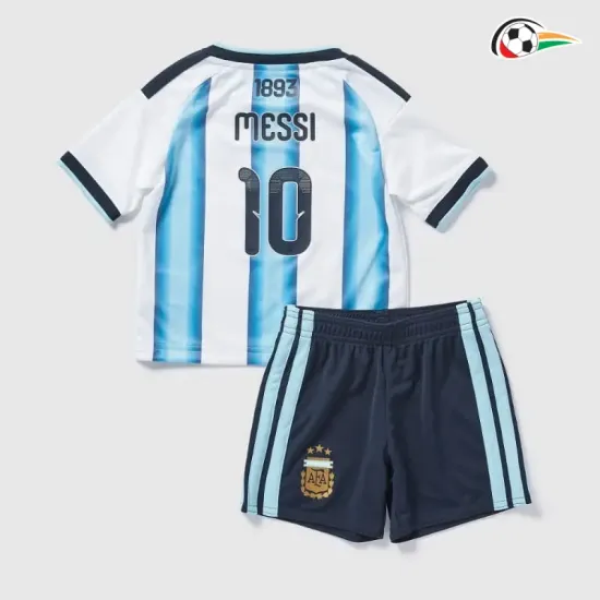 Camisa Titular Infantil Messi 10 Argentina 2026 Azul/Branco