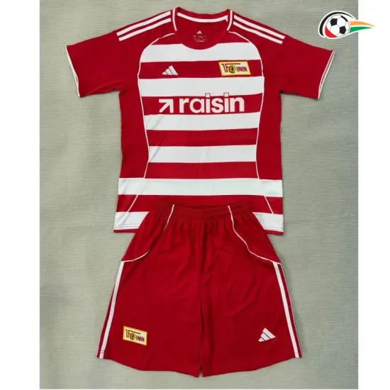 Camisa Titular Infantil Union Berlin 2025/2026 Vermelho/Branco