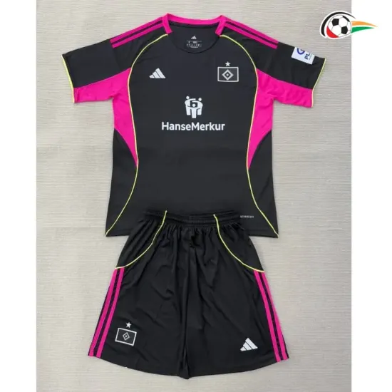 Camisa Alternativa Infantil Hamburger SV 2025/2026 Preto