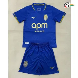 Camisa Reserva Infantil Monaco 2025/2026 Azul/Dourado
