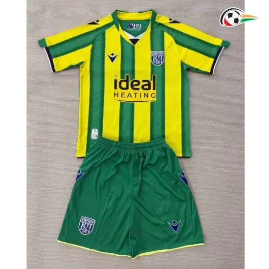Camisa Reserva Infantil West Bromwich Albion 2025/2026 Verde/Amarelo