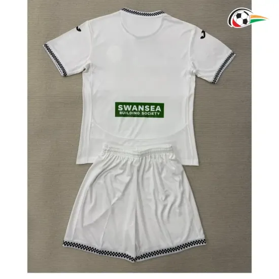 Camisa Titular Infantil Swansea City 2025/2026 Branco