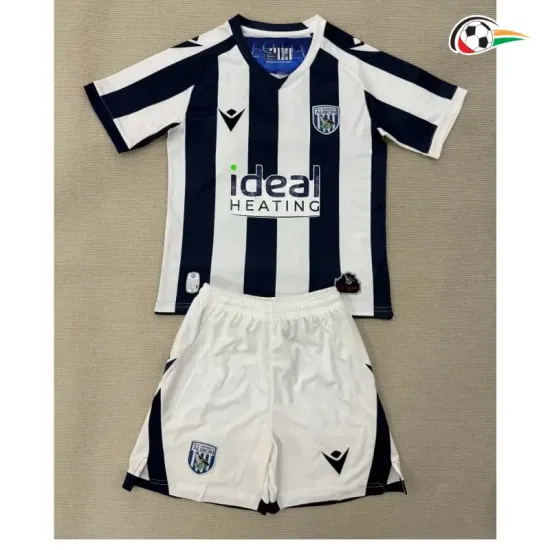 Camisa Titular Infantil West Bromwich Albion 2025/2026 Azul/Branco