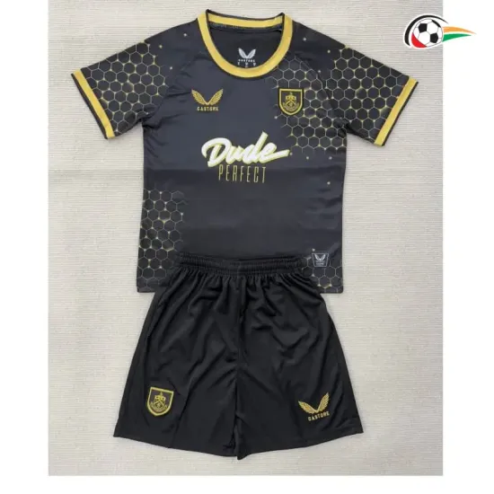 Camisa Alternativa Infantil Burnley FC 2025/2026 Preto