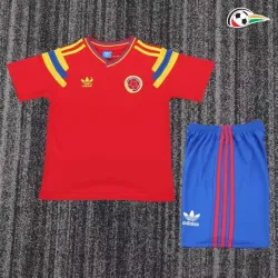 Camisa Retrô Reserva Infantil Colombia 1990 Vermelho