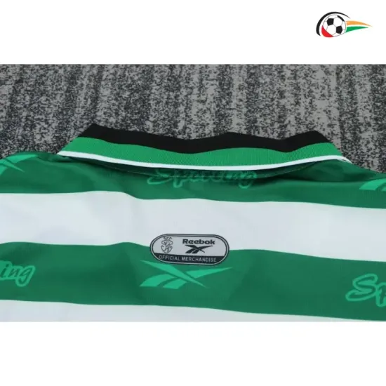 Camisa Retrô Titular Infantil Sporting Lisboa 1999/00 Verde/Branco