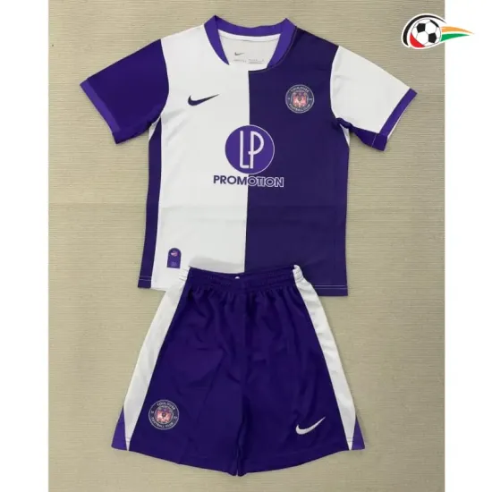 Camisa Titular Infantil Toulouse FC 2025/2026 Roxo/Branco