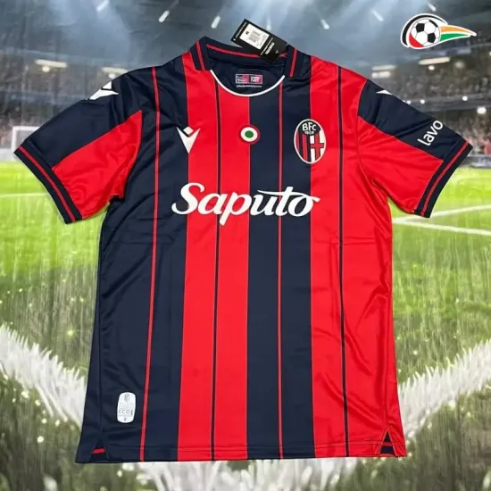 Camisa Titular Bologna 2025/2026 Vermelho/Azul
