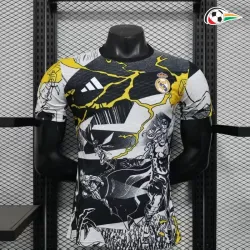 Camisa Versão Jogador Real Madrid x Marvel 2025/2026 Edição Especial Preto/Branco