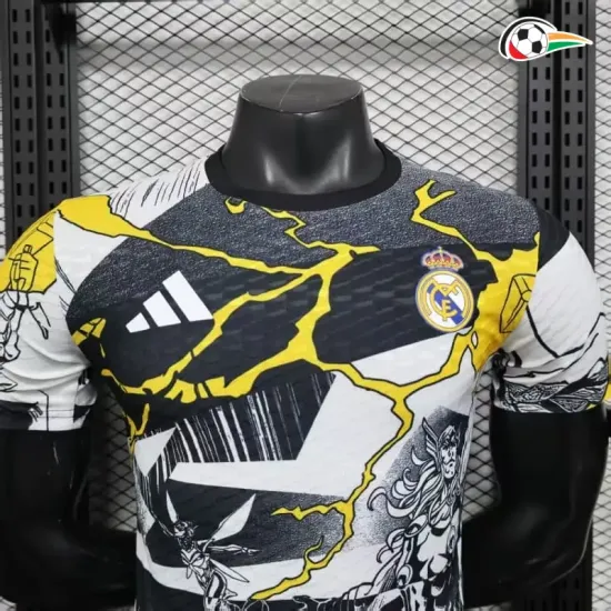 Camisa Versão Jogador Real Madrid x Marvel 2025/2026 Edição Especial Preto/Branco