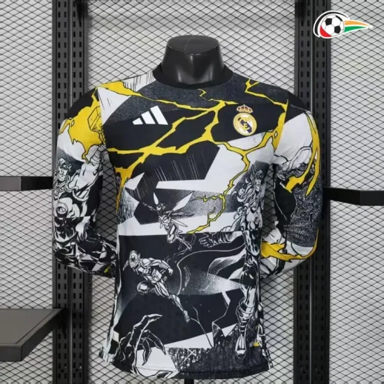 Camisa Versão Jogador Real Madrid x Marvel Edição Especial 2025/2026 Manga Longa
