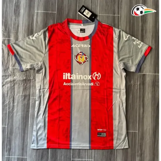 Camisa Titular US Cremonese 2025/2026 Vermelho/Cinza
