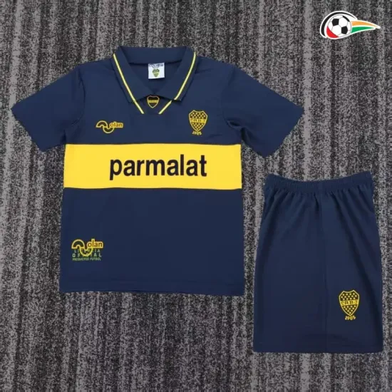 Camisa Retrô Titular Infantil Boca Juniors 1993/95 Azul/Amarelo