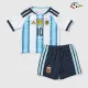 Camisa Titular Infantil Messi 10 Argentina 2026 Azul/Branco