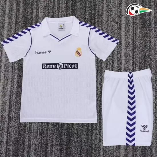 Camisa Retrô Titular Infantil Real Madrid 1988/90 Branco