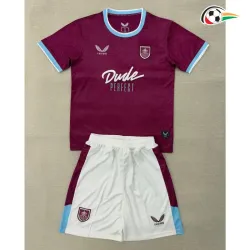 Camisa Titular Infantil Burnley FC 2025/2026 Borgonha