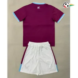 Camisa Titular Infantil Burnley FC 2025/2026 Borgonha