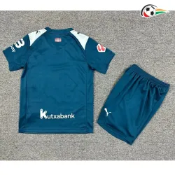 Camisa Alternativa Infantil Alavés 2025/2026 Verde com Patch da La Liga