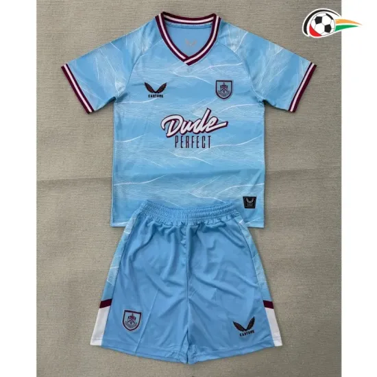 Camisa Reserva Infantil Burnley FC 2025/2026 Azul Claro