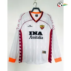Camisa Retrô Reserva AS Roma 1999/00 Branco Manga Longa