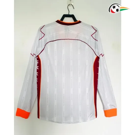 Camisa Retrô Reserva AS Roma 1999/00 Branco Manga Longa